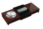 Brazilian Rosewood Lacquer Sliding Ashtray w/ Humidor & Humidifier