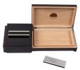 Brazilian Rosewood Lacquer Sliding Ashtray w/ Humidor & Humidifier
