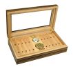 Braydon 25-35 Ct. Teak Wood Lacquer Glass top Humidor