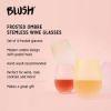Frosted Ombre Stemless Wine Glasses by Blush: Modern Elegance