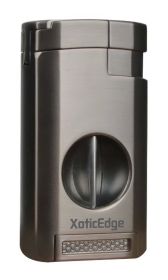 Lumina High-Line Triple Torch Lighter w/ Recessed V-Cut Cutter in Gift Box (Gun Metal)