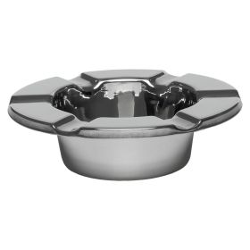 ONE PIECE STINKY CIGAR ASHTRAY - POLISHED STAINLESS STEEL