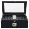 Raven120 Ct. Full Black Humidor w/ Black Interior & Polished Hardware