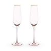 Sophisticated Rose Crystal Champagne Flute Set by Twine