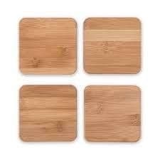 Stacked Natural Bamboo Coasters – Sustainable Style, Protective Function.