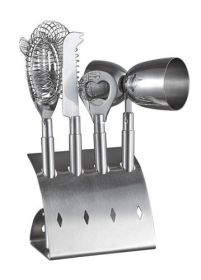 Visol Bar Pro 4-Piece Stainless Steel Bar Tool Set