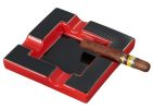 Visol Renner Red & Black Ceramic Cigar Ashtray - VASH435RD