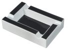 Visol Wesley Black and White Rectangular Ceramic  Cigar Ashtray - VASH427WH