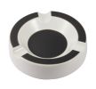 Visol Beatrix Circular Ceramic Cigar Ashtray - White - VASH428WH
