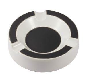Visol Beatrix Circular Ceramic Cigar Ashtray - White - VASH428WH