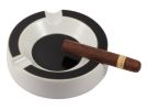 Visol Beatrix Circular Ceramic Cigar Ashtray - White - VASH428WH