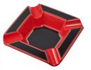 Visol Festus Large Cigar Ashtray - Matte Black and Red - VASH432RD