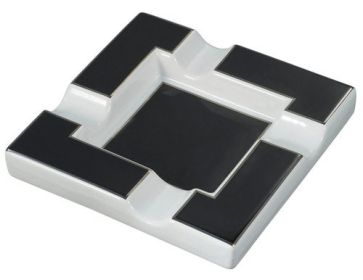 Visol Renner Black & White Ceramic Cigar Ashtray