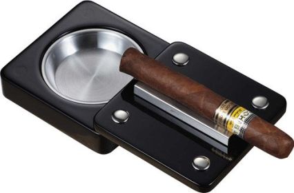 Visol Slide Black and Stainless Steel Cigar Ashtray