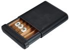 Visol Rennes Black Leather Cigar Case - Holds 5 Cigars - VCASE500