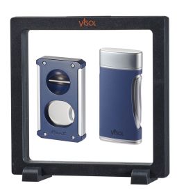 Visol Trident & DuoMatt Floating Gift Set - Navy Blue