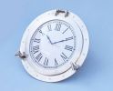 Brushed Nickel Deluxe Class Porthole Clock 24""
