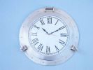 Brushed Nickel Deluxe Class Porthole Clock 24""