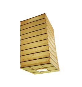 **Yellow Cuboid Chinese/Japanese Style Hanging Lantern**