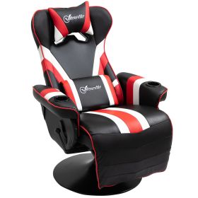 Vinsetto Gaming Chair, Racing Style Recliner - Black, White & Red