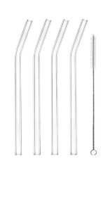 🥤 Better Homes & Gardens – Clear Borosilicate Glass Straw Set
