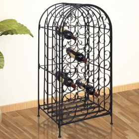 35-Bottle Wrought Iron Wine Rack