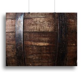 Vintage Texture of Oak Barrel Canvas Print or Poster