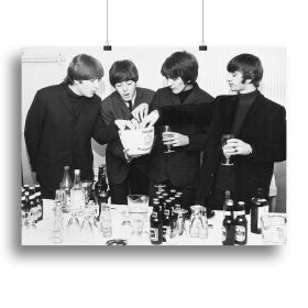 "The Beatles with Bottles of Beer" Canvas Print