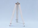 Floor Standing Chrome/White Leather Galileo Telescope 65"