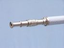 Floor Standing Chrome/White Leather Galileo Telescope 65"