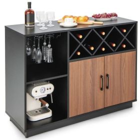 Industrial Buffet Sideboard with Wine Storage