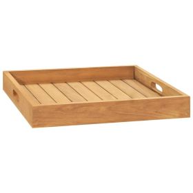 Teak Wood Serving Tray 19.7" x 19.7"