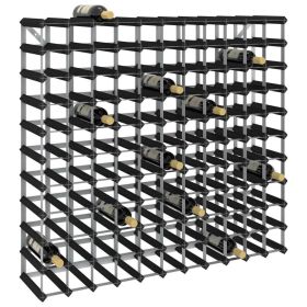 Elegant Black Solid Pine Wood Wine Rack for 120 Bottles - Perfect Storage Solution