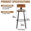 VEVOR Rustic Industrial Bar Stool Set