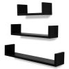 Versatile Wall Display Shelves - Set of 3