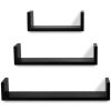 Versatile Wall Display Shelves - Set of 3