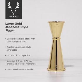Gold Colored Belmont Large Makoto Jigger by Viski®