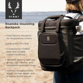 Insulated Cooler Backpack in Black by Viski
