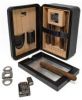 10-20 Ct. Travel Humidor w/ Digital Hygro, Ashtray, Cutter, Lighter, Humidifier & Zipper