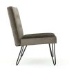 Modern Gray Velvet Accent Chair