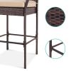 Patio Wicker Bar Stool Set (2)