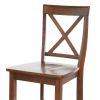 Set of 2 X-Back 30-inch Solid Wood Barstools in Mahogany