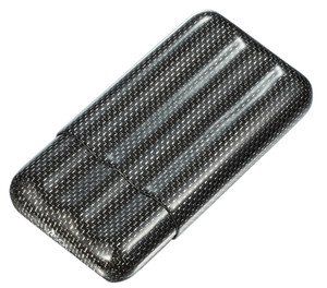 Visol Night II Silver Carbon Fiber Large Ring Gauge Cigar Case