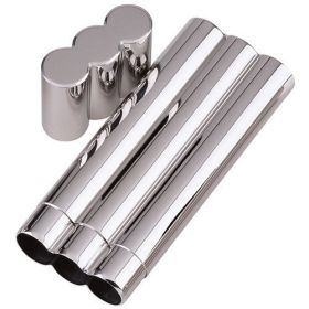 Visol Tres Stainless Steel Three Cigar Holder – Sleek, Durable, and Perfect for Enjoying Multiple Cigars!