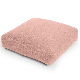 Jaxx Brio Large Décor Floor Pillow / Meditation Yoga Cushion, Shearling Faux Lamb, Pink
