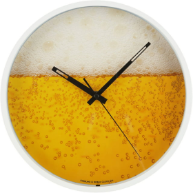 Mainstays 11.5" Round Indoor Photo Realistic Beer Wall Clock with Quartz Movement