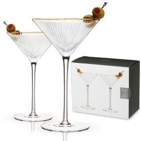Meridian Crystal Martini Glasses Viskia