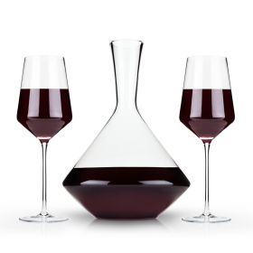3-Piece Angled Crystal Bordeaux Set by Viskia