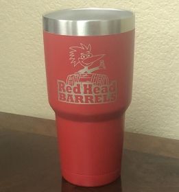 Red 30 Oz Stainless Polar Tumbler With Red Head Barrel Logo