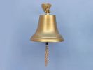 Antique Brass Hanging Ship's Bell 18""